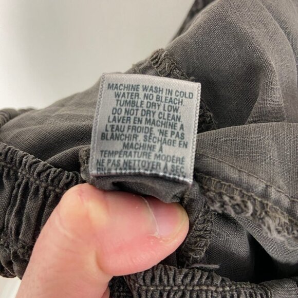 NWT Bella Dahl Smocked Back Halter Jumpsuit Carbon Grey Size XS Wide Leg Tencel - Picture 9 of 15